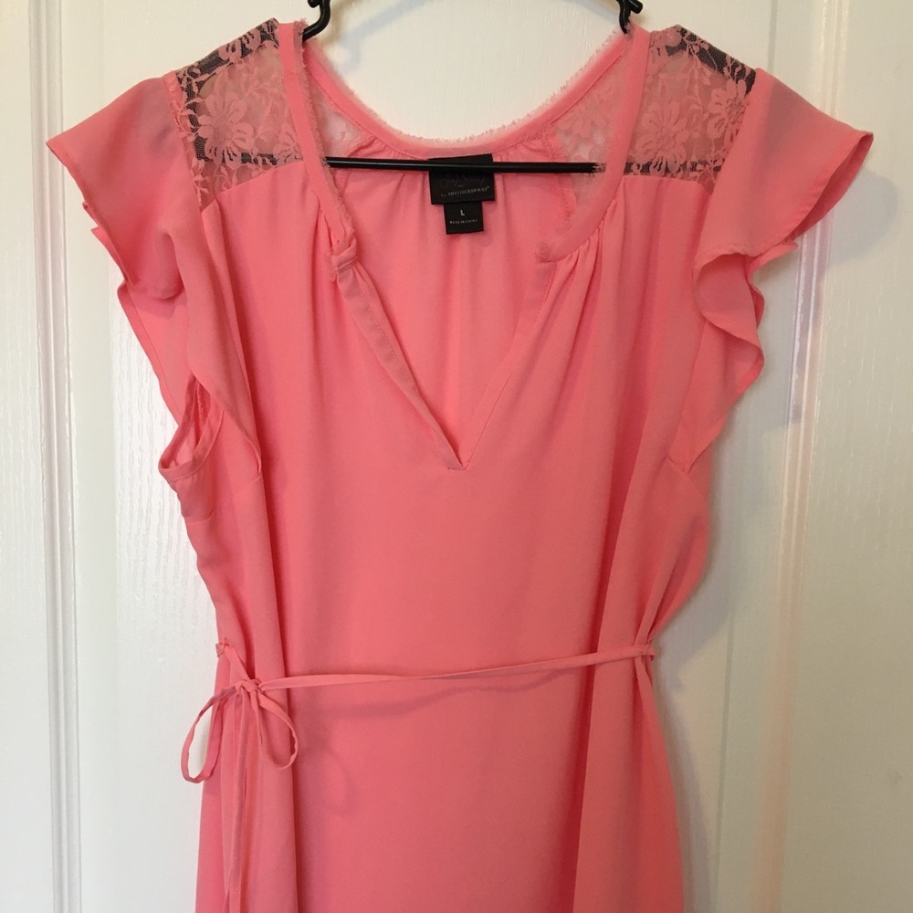 Salmon maternity blouse